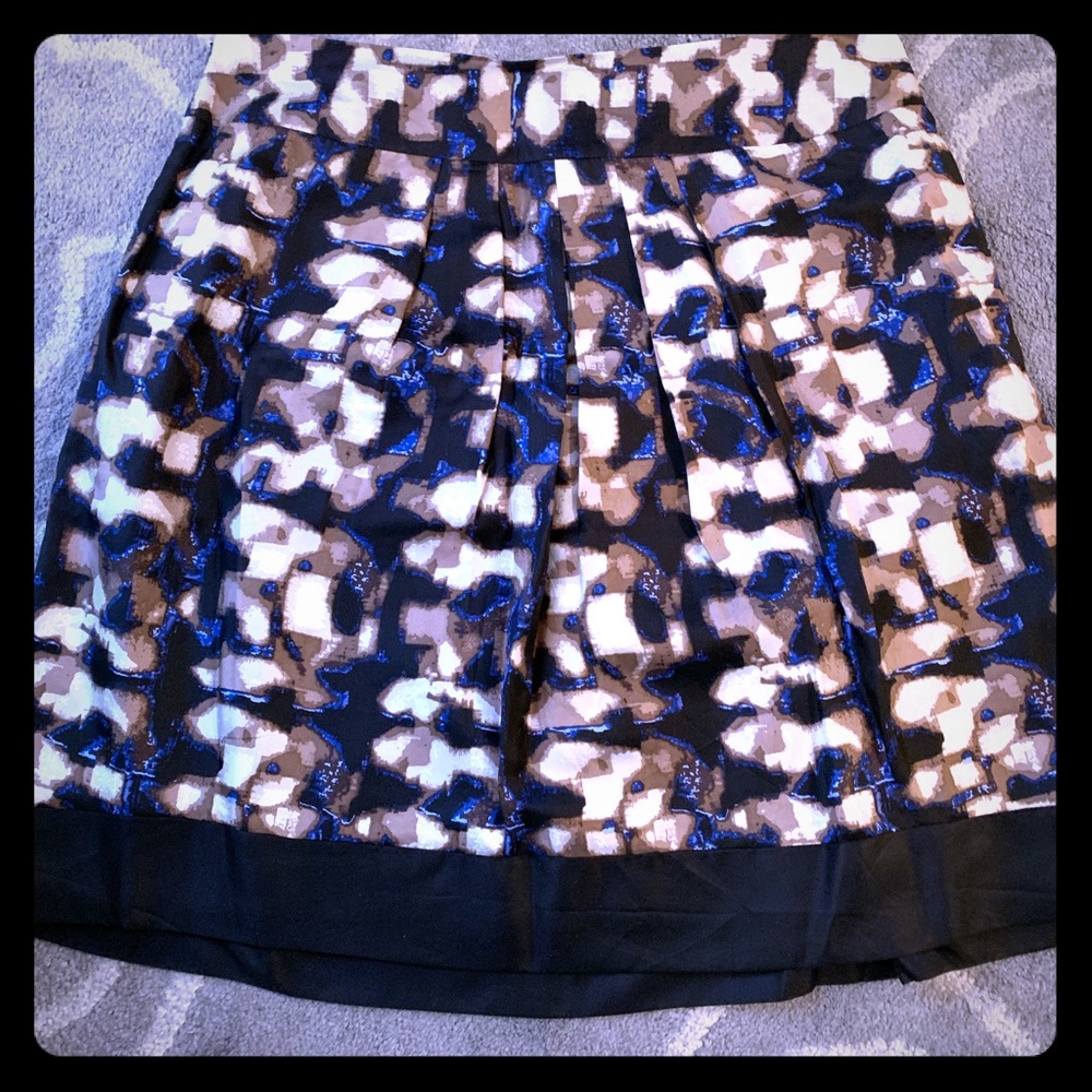 A-line Pleated Silk Skirt